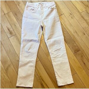 Tory Burch Mara Cropped High Rise Skinny Jeans in Ballet Pink size 26